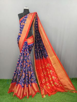pure double ikkat sarees with blouse (9)