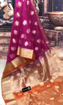 pure kora sarees handloom with blouse (6)