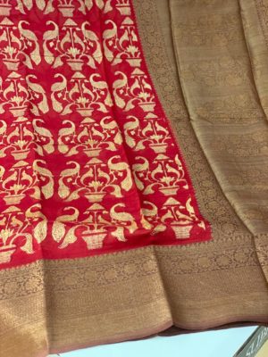pure maheshwari silk with kalamkari prints with blouse (1)