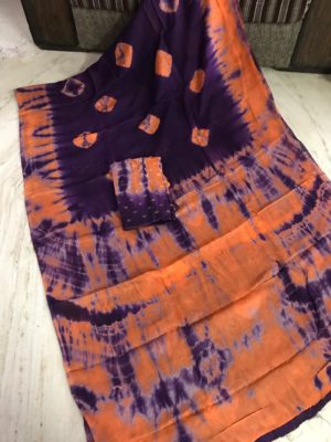 pure uppada jute silk sarees with shibori print (1)