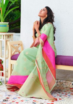 soft linen silk sarees with blouse (1)