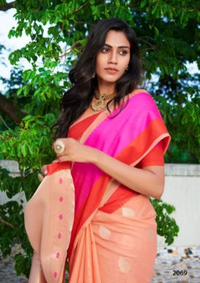 soft linen silk sarees with blouse (3)