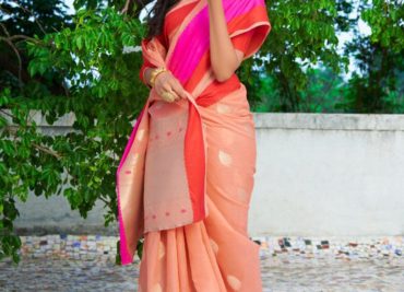 soft linen silk sarees with blouse (6)