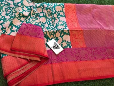 Banarasi soft silk sarees with prints (1)