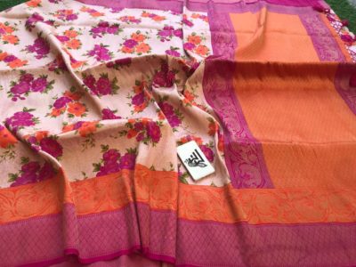 Banarasi soft silk sarees with prints (10)