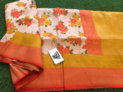 Banarasi soft silk sarees with prints (13)