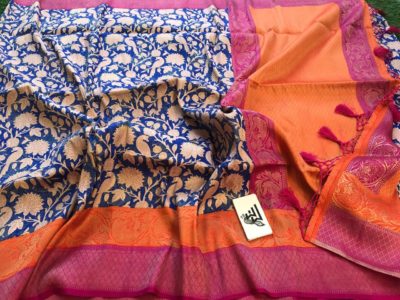 Banarasi soft silk sarees with prints (2)