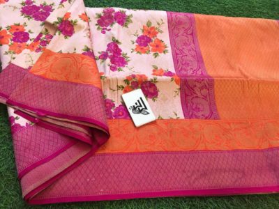 Banarasi soft silk sarees with prints (9)