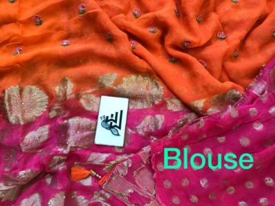 Bandini benarasi georgette sarees with blouse (2)