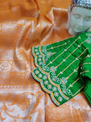 Beautiful banaras soft silk sarees with blouse (11)