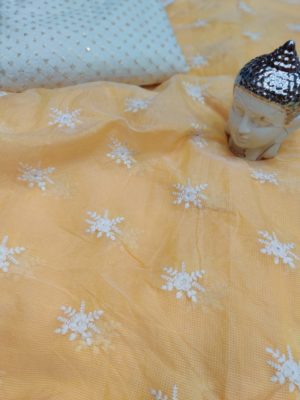 Beautiful organza kota sarees with blouse (2)