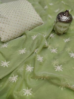 Beautiful organza kota sarees with blouse (5)
