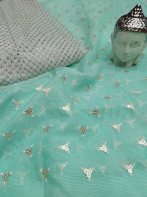 Beautiful organza kota sarees with blouse (7)