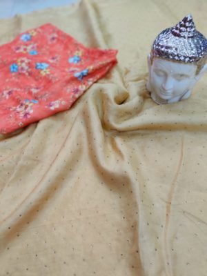 Beautiful pure jute silk sarees with designer blouse (14)