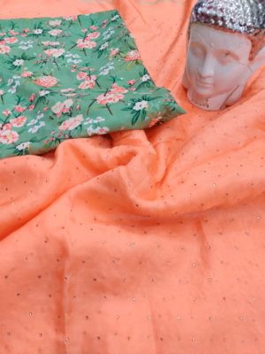 Beautiful pure jute silk sarees with designer blouse (15)
