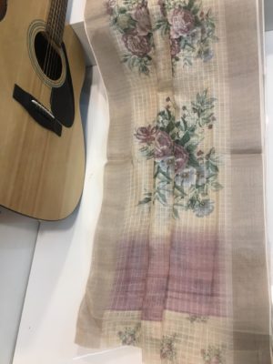 Designer silk digital print linen sarees (19)