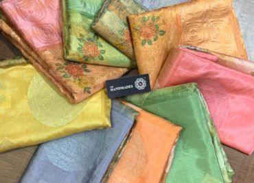Handloom organza weaving sarees with digital print (5)