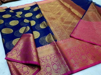 Kora organza sarees with all over butta (1)