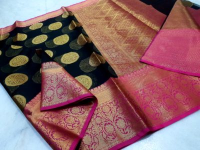Kora organza sarees with all over butta (3)