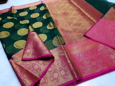 Kora organza sarees with all over butta (5)