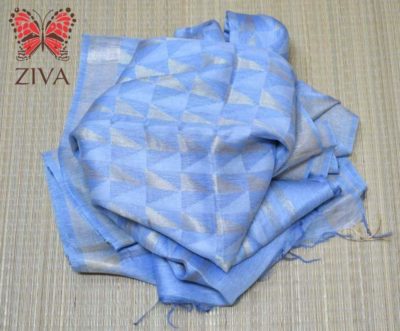 Linen silk jamdhani sarees with blouse (2)