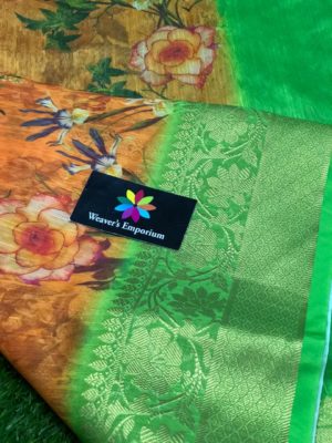 Pure banarasi linen sarees with blouse (19)