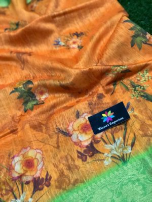 Pure banarasi linen sarees with blouse (3)