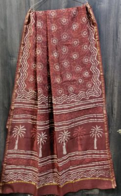 Pure chanderi silk sarees with blouse (20)
