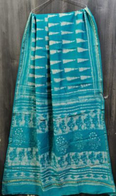 Pure chanderi silk sarees with blouse (24)