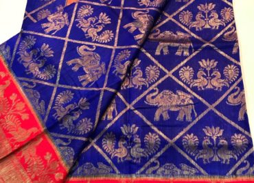 Pure dupion silk sarees with blouse (7)