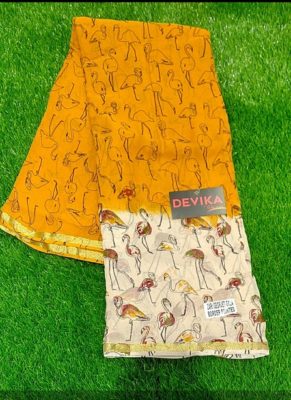 Pure georgette sarees with prints with blouse (4)