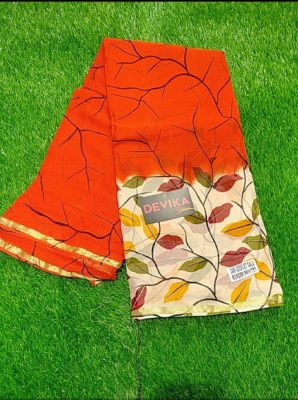 Pure georgette sarees with prints with blouse (7)