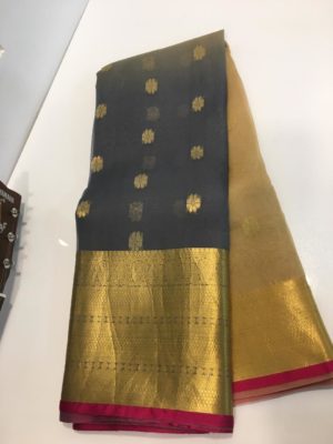 Pure handloom organza silk sarees with kanchi border (1)