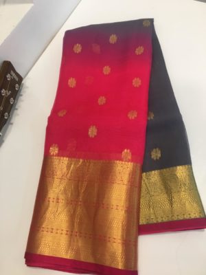 Pure handloom organza silk sarees with kanchi border (4)
