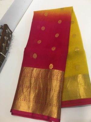 Pure handloom organza silk sarees with kanchi border (7)