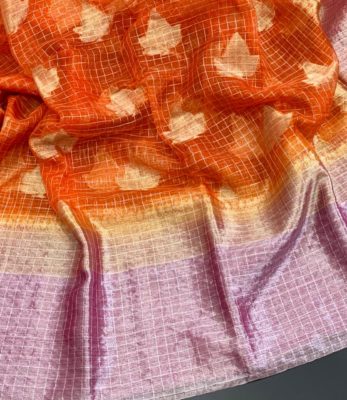 Pure handloom soft organza sarrees with blouse (12)
