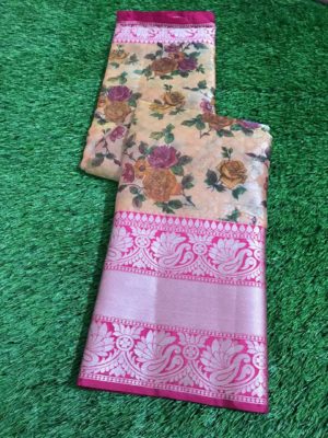 Pure kanchi organza self jacquard sarees (2)