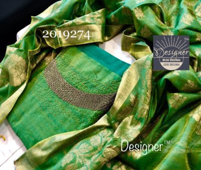 Pure linen handwork dress materials 1