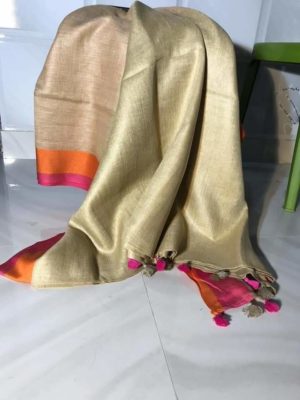 Pure linen with silver border sarees (17)
