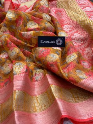 Pure organza sarees with brocade blouse (4)