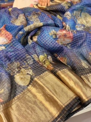 Pure silk organza digital print sarees (7)