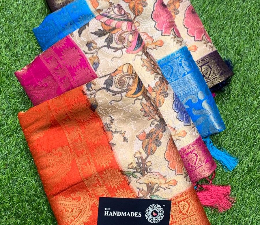 Pure sowbhagya pattu sarees with kalamkari print (3)