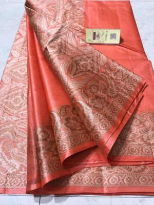Pure tussar silk plain saree with weaving border (5)