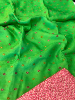 Pure viscose jute sarees with blouse (4)