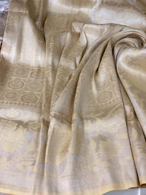 Soft silk banarasi with silver jaal (1)