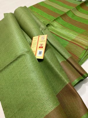 Tussar silk weaving sarees with blouse (19)