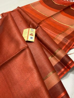 Tussar silk weaving sarees with blouse (3)