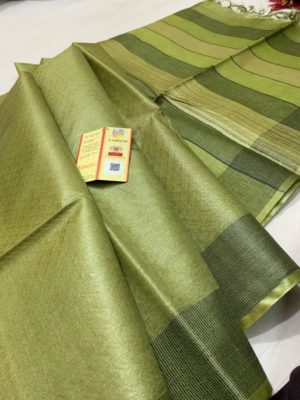 Tussar silk weaving sarees with blouse (8)