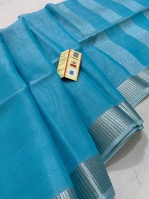 Tussar tissue silk saree with blouse (13)