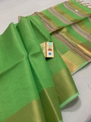 Tussar tissue silk saree with blouse (5)